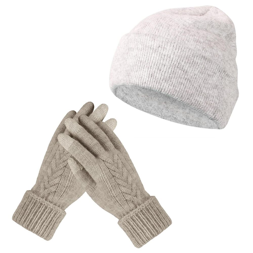 1170 Gloves and Knit Beanie Hat